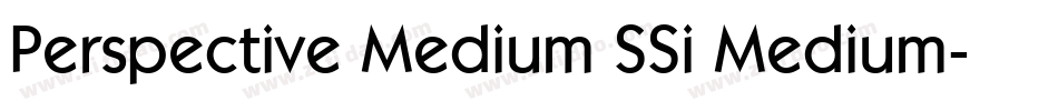 Perspective Medium SSi Medium字体转换